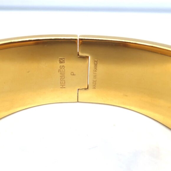 Hermes Clic Clac H PM Bracelet Orange Enamel & Gold - Picture 8 of 8